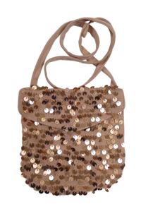 Světlerůžová síťovaná kabelka s flitry 