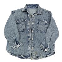 Tmavomodrá plísňová riflová košilová bunda George 