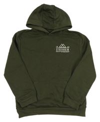 Khaki mikina s nápisem a kapucí Primark