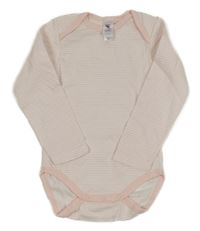 Světlerůžovo-bílé pruhované body C&A