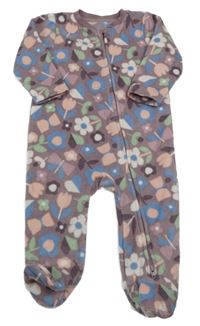 Fialový fleecový overal s květy John Lewis