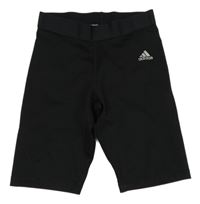 Černé sportovní funkční legínové kraťasy Adidas