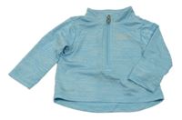 Světlemodrá melírovaná sportovní funkční mikina Nike