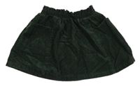 Tmavozelená manšestrová kolová sukně Next