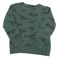 Khaki mikina s dinosaury H&M