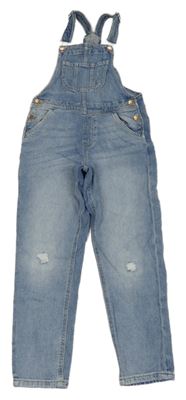 Modré laclové rifle s prošoupáním H&M