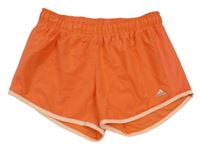 Korálové šusťákové podšité funkční kraťasy s logem Adidas