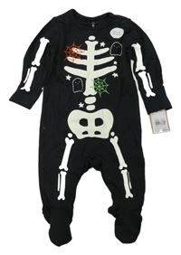 Nové - Černý overal s kostlivcem Mothercare