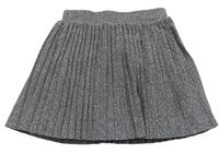Černo-stříbrná plisovaná sukně PRIMARK