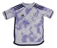 Lila-tmavofialový batikovaný funkční fotbalový dres Scotland Adidas