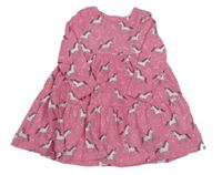 Nové - růžové šaty s jednorožci Mothercare