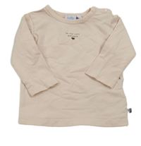 Pudrové triko s nápisy a srdíčkem Feetje