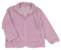 Růžová huňatá bunda Page One Young