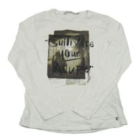 Bílé triko s potiskem GARCIA JEANS