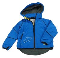 Modrá softshellová bunda se šipkami a odepínací kapucí ELKA