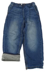 Modré jogger teplákové podšité rifle H&M