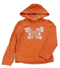 Lososová mikina s motýlkem a kapucí S. Oliver