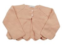 Pudrový vlněný propínací svetr mayoral