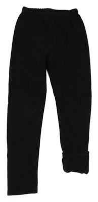 Černé teplákové zateplené legíny