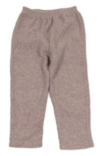 Světlerůžovo-šedé melírované fleecové kalhoty 