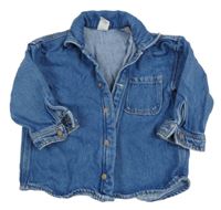 Modrá riflová košilová bunda H&M