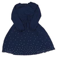 Tmavomodré šaty s hvězdičkami YIGGA