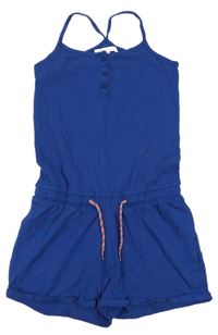 Tmavomodrý melírovaný letní overal emoi