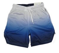 Nové - bílo-modro-tmavomodré ombré síťované sportovní kraťasy H&M