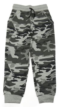 Nové - šedo-černé army melírované tepláky PRIMARK