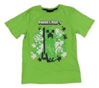 Zelené tričko s Minecraft 