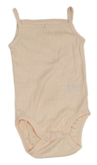 Světlebroskvové žebrované perforované body s mašličkou H&M