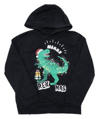 Černá mikina s T-Rexem a kapucí PRIMARK