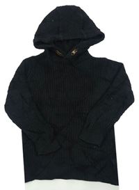 Černý svetr s kapucí F&F