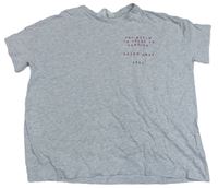 Šedé melírované tričko s nápisem zn. H&M