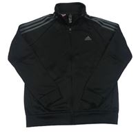Černá sportovní propínací funkční mikina s logem zn. Adidas