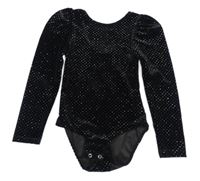 Černé třpytivé sametové body Zara