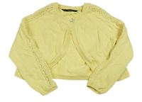 Žluté svetrové bolerko s krajkou George