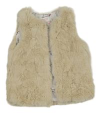 Béžová kožešinová podšitá vesta F&F
