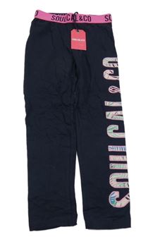 Nové - Tmavomodré crop legíny s nápisem Soulcal