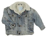 Modrá riflová zateplená bunda Primark