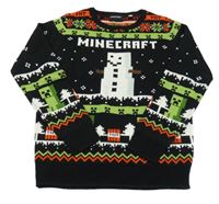 Černý vzorovaný svetr s Minecraft C&A