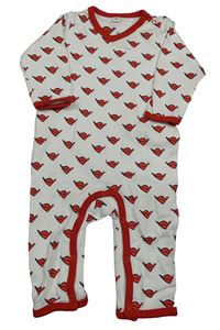 Bílý vzorovaný overal