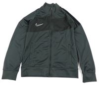 Tmavošedá sportovní propínací mikina s logem Nike