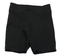 Černé sportovní elastické kraťasy TCM