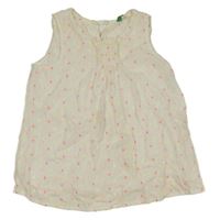 Smetanová puntíkatá halenka Benetton