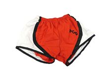 Nové - Červeno-bílo-černé šusťákové bojové kraťasy s písmeny