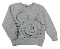 Šedá melírovaná mikina s Mickeym Disney