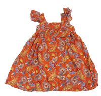 Červeno-barevné vzorované lehké šaty Primark