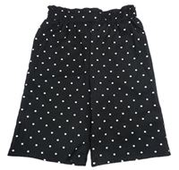 Černé lehké puntíkaté kraťasy Primark