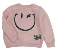 Světlerůžová mikina se smajlíkem H&M